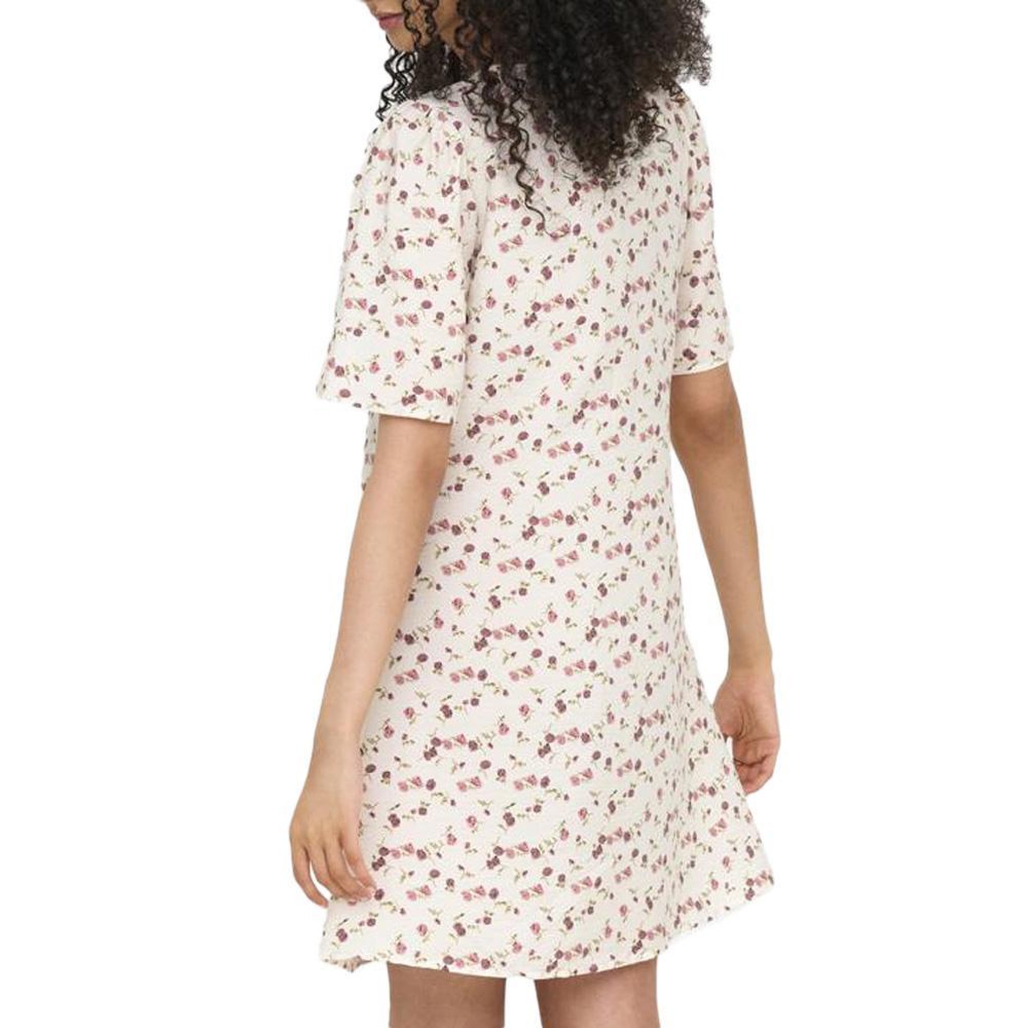 Voir la diapositive 2 : JACQUELINE DE YONG Robe à Fleurs Blanc/Rose  Femme JDY Carrie
