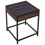 Voir la diapositive 3 : VIDAXL Table basse avec LED Infinity chene marron 40x40x51 cm