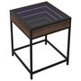 Voir la diapositive 3 : VIDAXL Table basse avec LED Infinity chene marron 40x40x51 cm