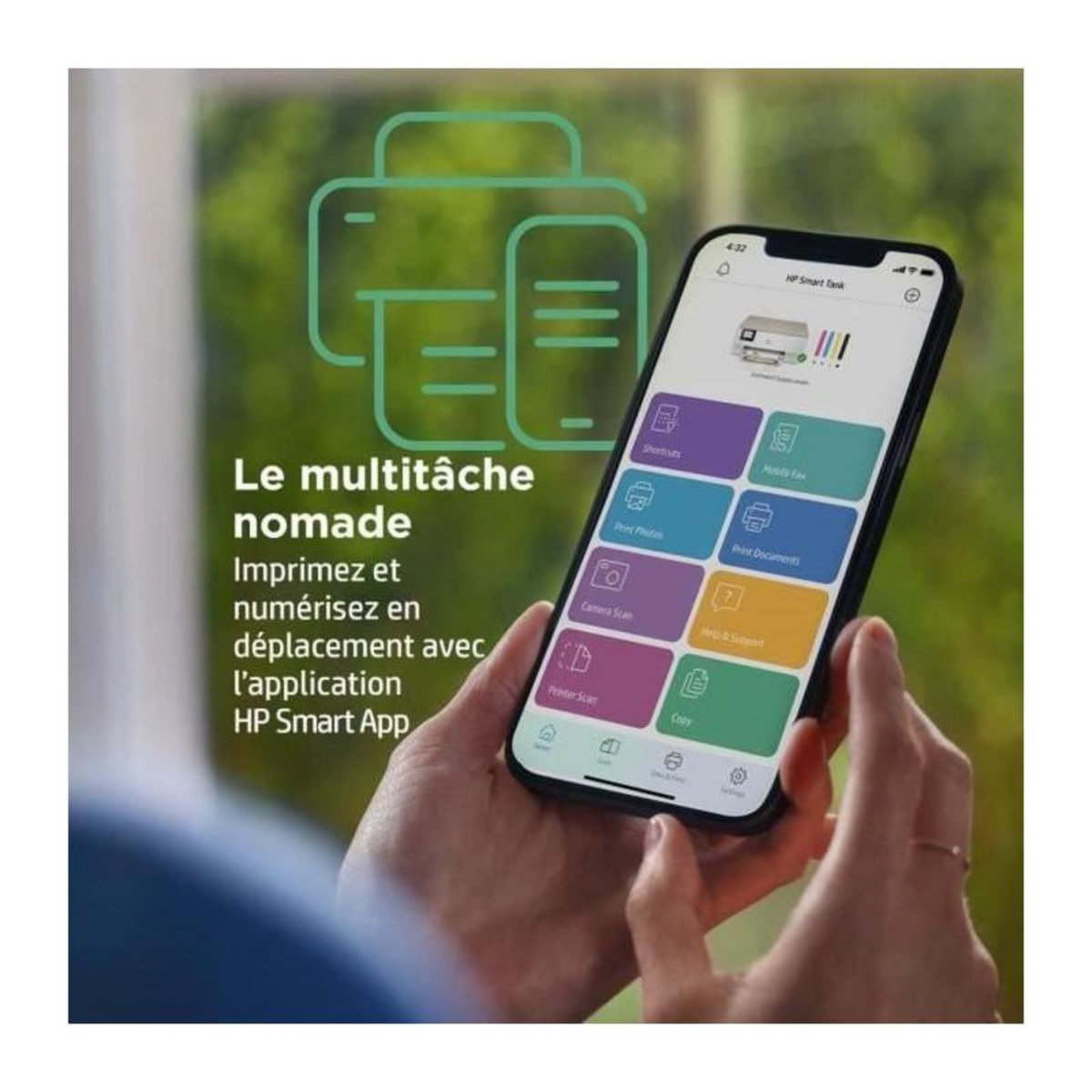 HP Imprimante tout-en-un HP Envy 6122e Jet d'encre couleur - Copie Scan - 3 mois d'Instant ink inclus avec HP+