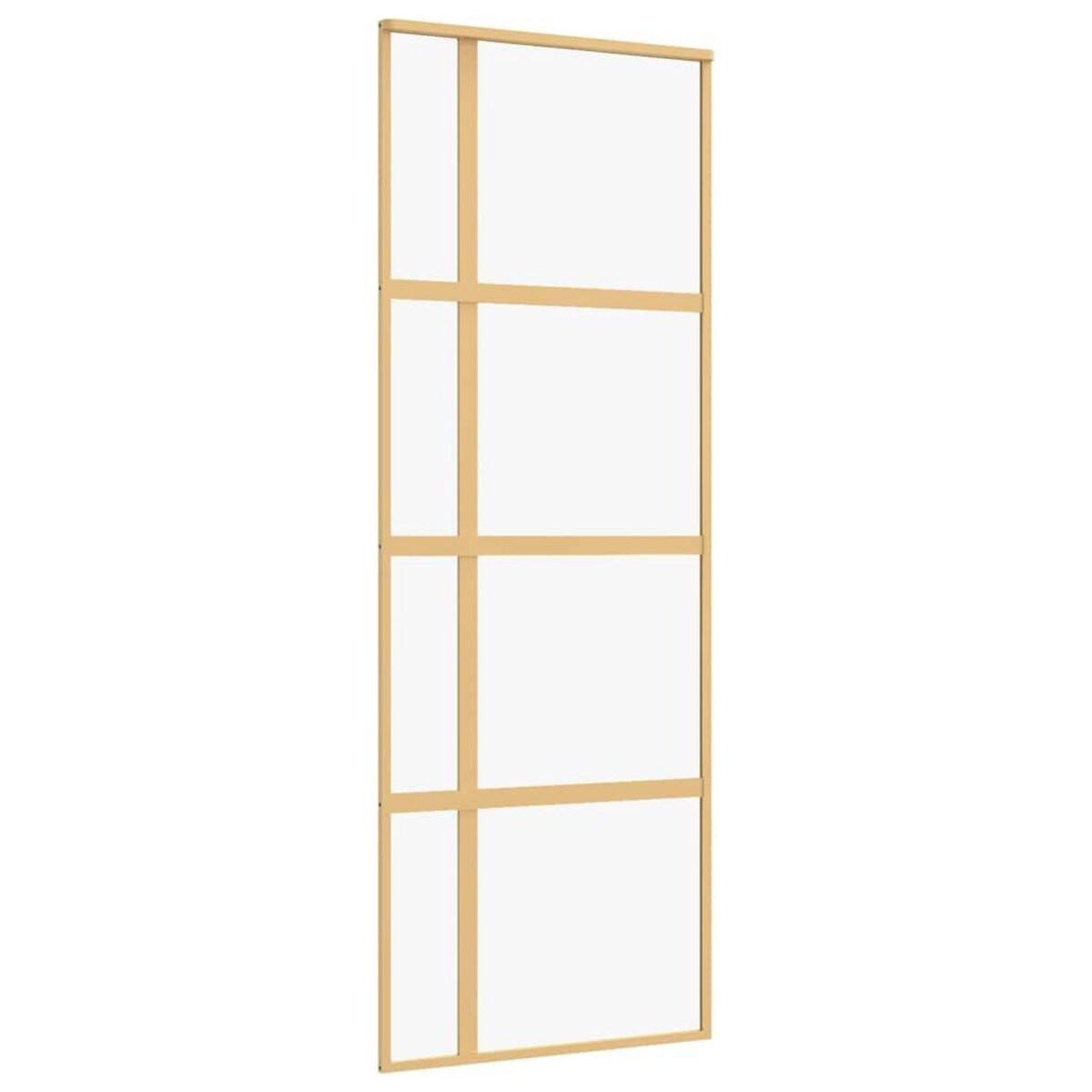 VIDAXL Porte coulissante dore 76x205 cm verre ESG clair et aluminium
