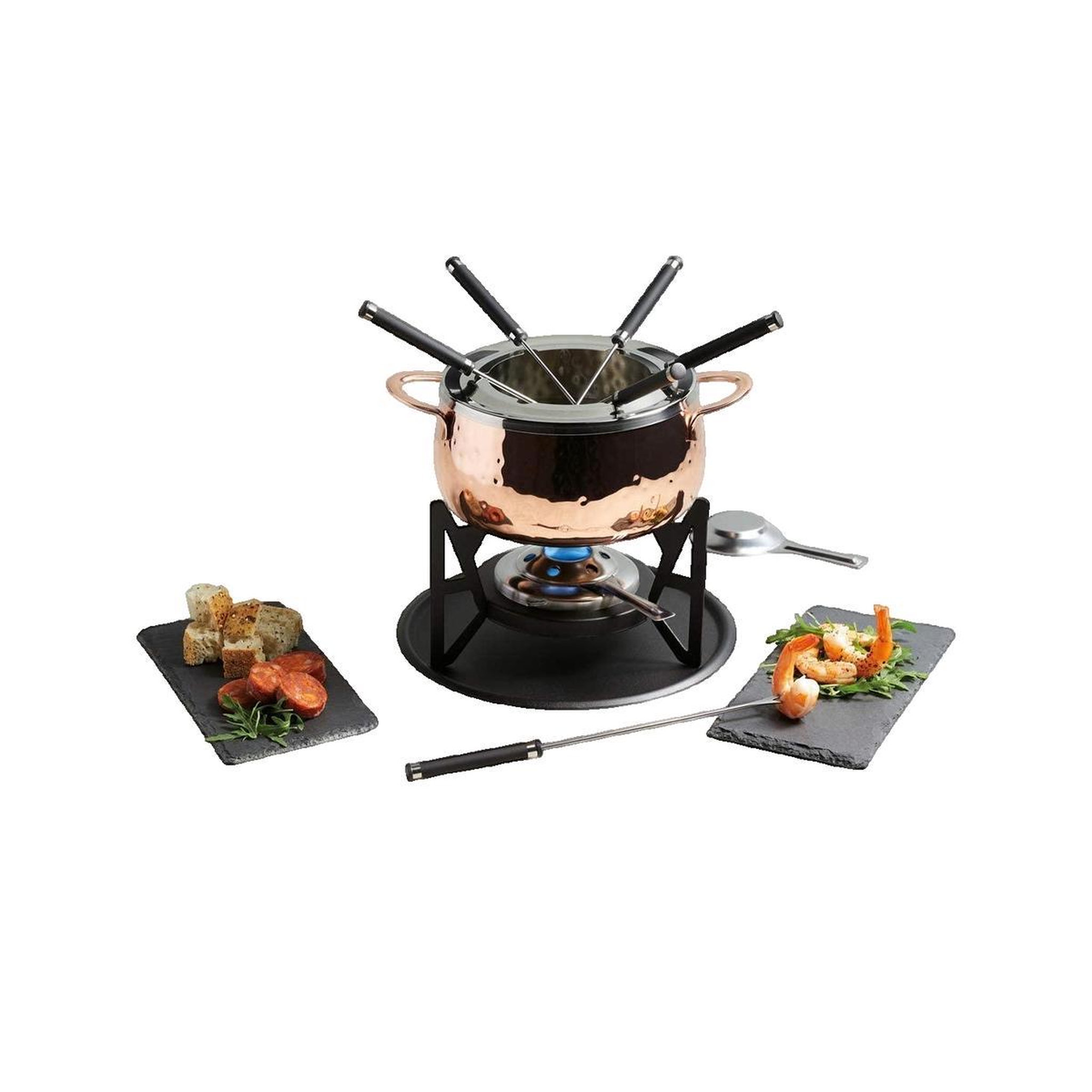 Voir la diapositive 2 : Artesania Ensemble de fondue artesa classique cuivre martelé
