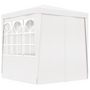 Voir la diapositive 4 : VIDAXL Tente de reception avec parois laterales 2,5x2,5m Blanc 90 g/m^2