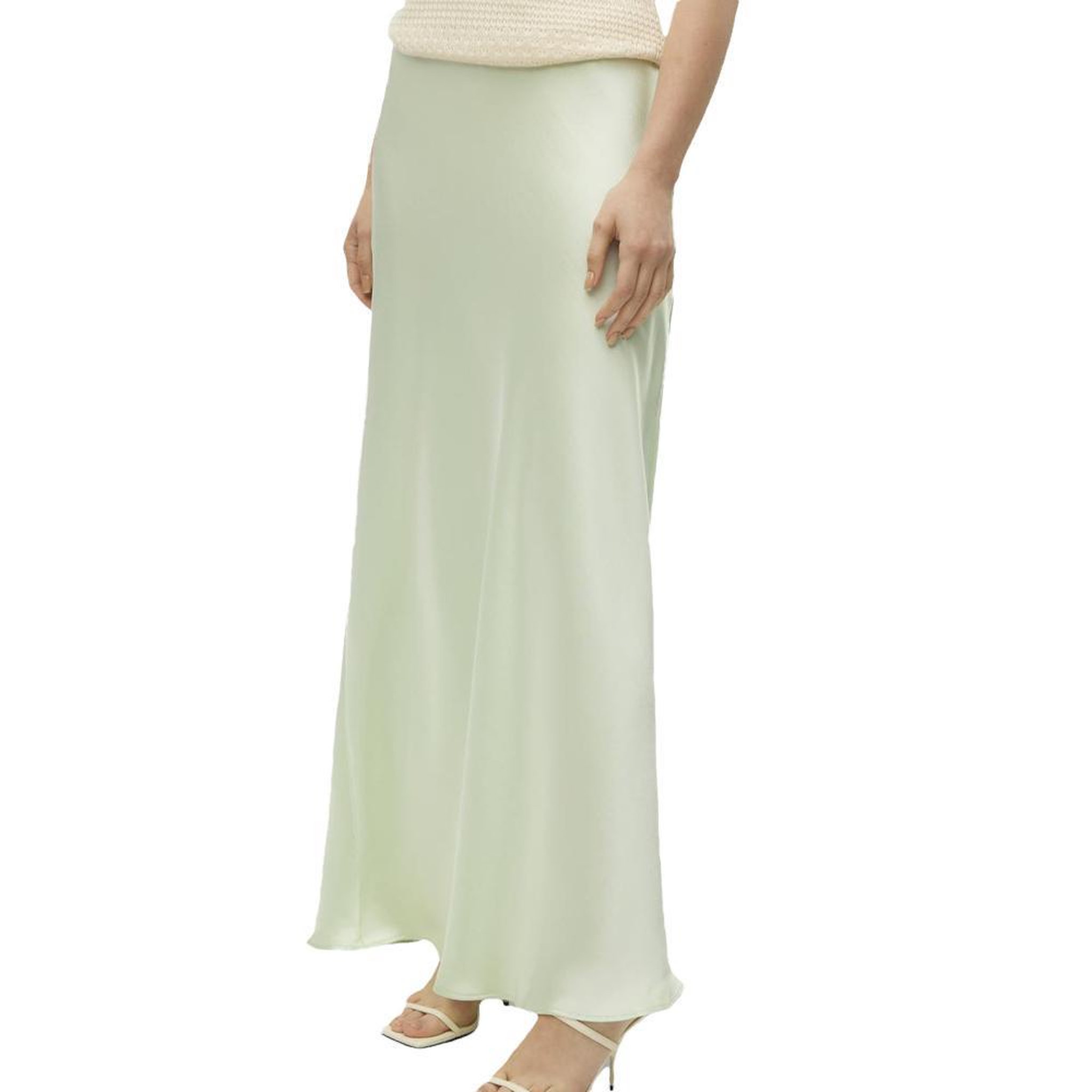 Vero Moda Jupe longue taille haute Vert Vero Moda Beatrice. Coloris disponibles : Vert