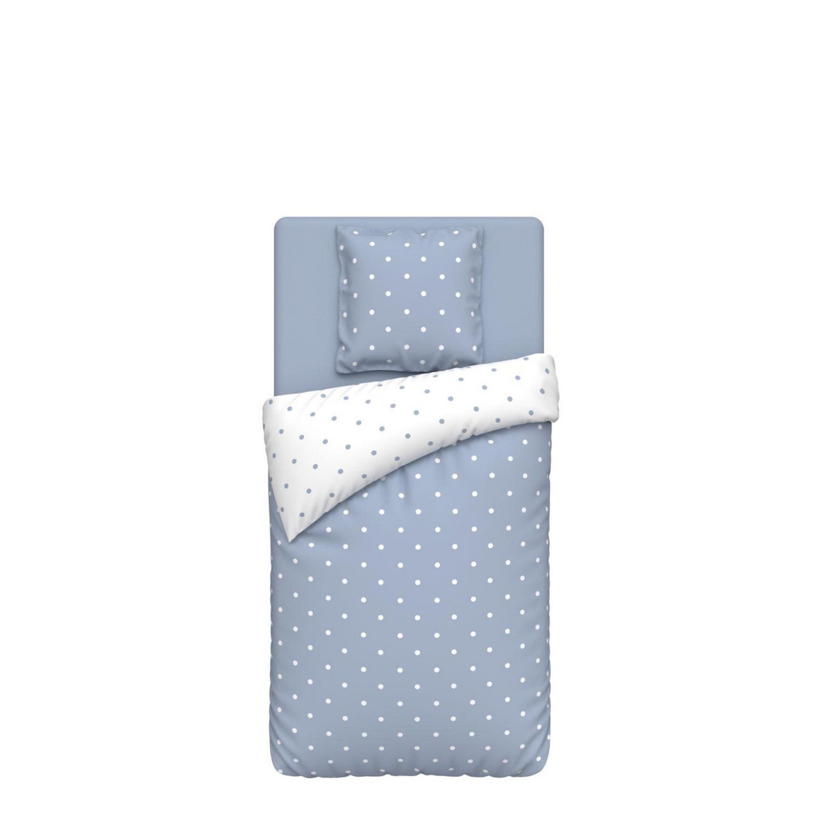 ACTUEL Parure housse de couette en polaire motif pois JULIA