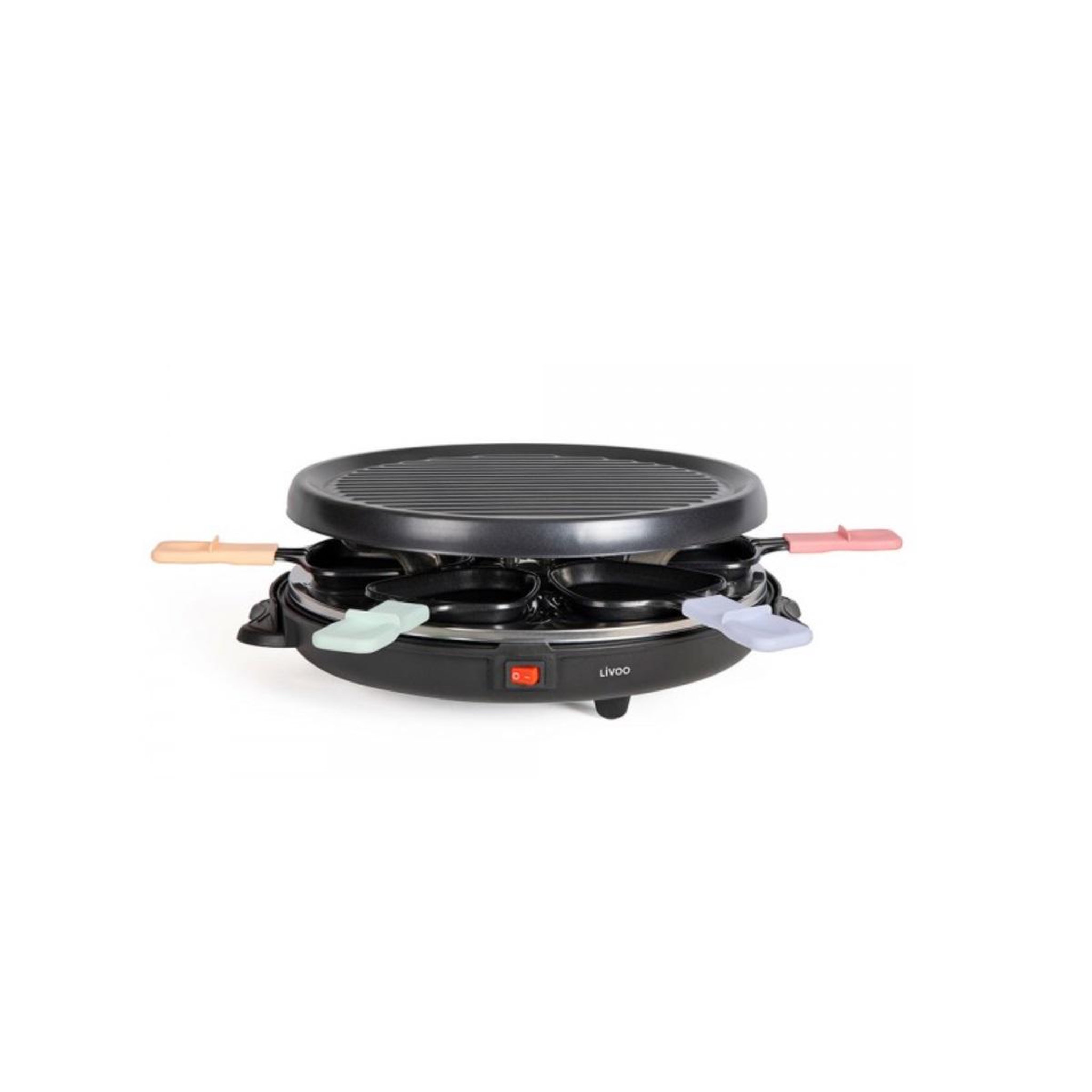 Voir la diapositive 2 : LIVOO Appareil à raclette 6 personnes 800w - doc207p