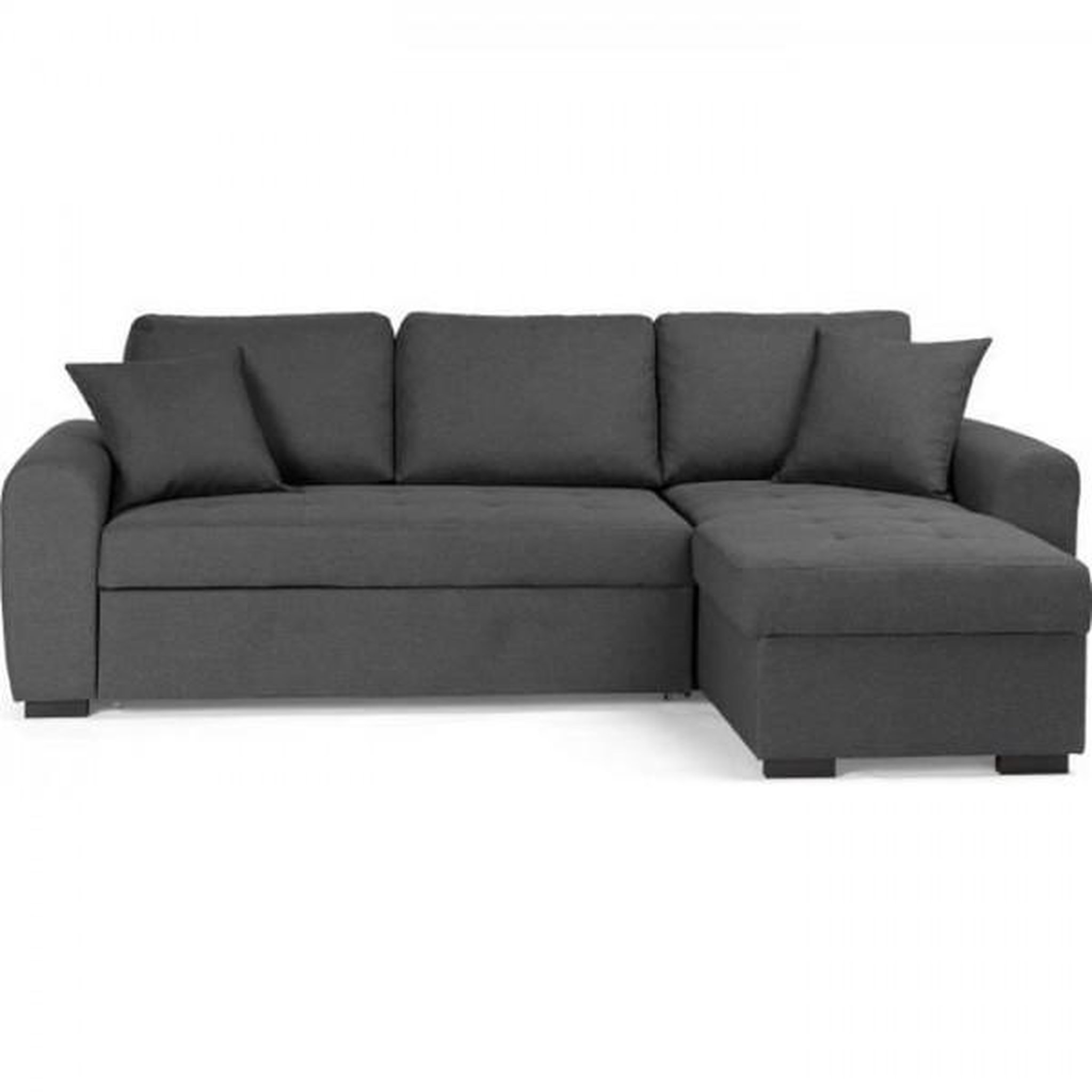 MARKET24 Canapé d'angle convertible réversible 4 places - Tissu gris - L 244 x P 151 x H 90 - HAMILTON - Fabriqué en Ukraine
