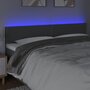 Voir la diapositive 3 : VIDAXL Tete de lit a LED Gris fonce 160x5x78/88 cm Tissu