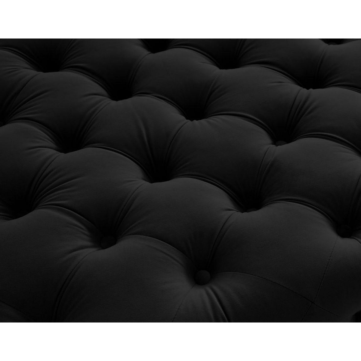 LISA DESIGN Camden - pouf chesterfield en velours - pieds en métal doré