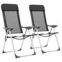 Voir la diapositive 1 : VIDAXL Chaise pliante de camping lot de 2 Noir Aluminium
