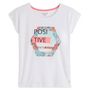 Voir la diapositive 3 : IN EXTENSO T-shirt manches courtes blanc imprimé positive femme