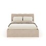 Voir la diapositive 5 : CONCEPT USINE Lit nuage coffre 140x190cm velours beige BALTIMORE