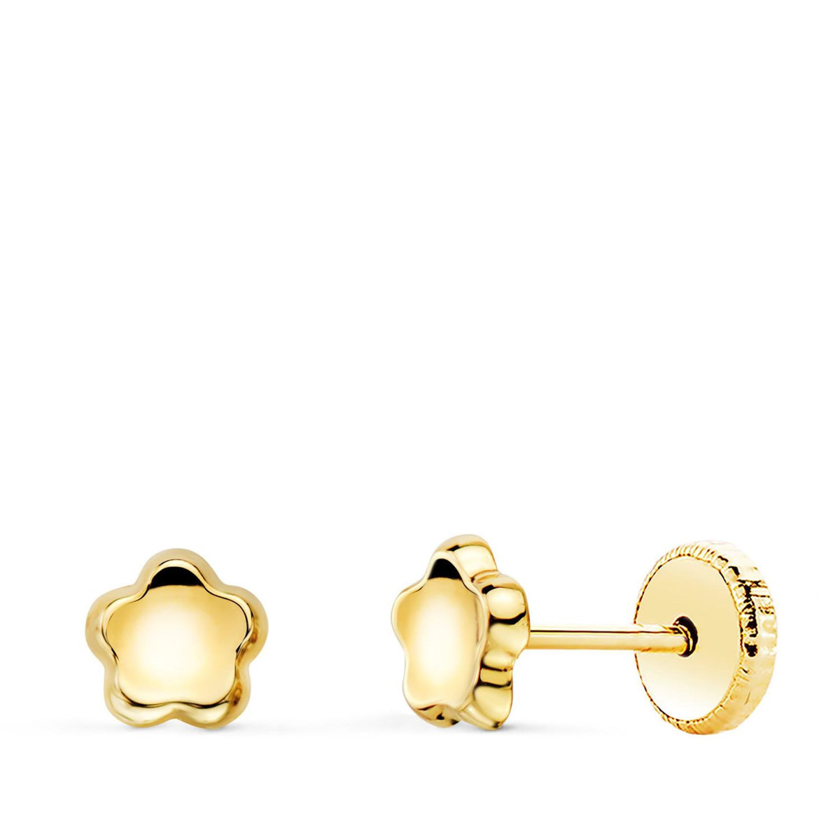 L'ATELIER D'AZUR Boucles d'Oreilles Or 18 Carats 750/000 Jaune Fleur