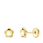 Voir la diapositive 1 : L'ATELIER D'AZUR Boucles d'Oreilles Or 18 Carats 750/000 Jaune Fleur