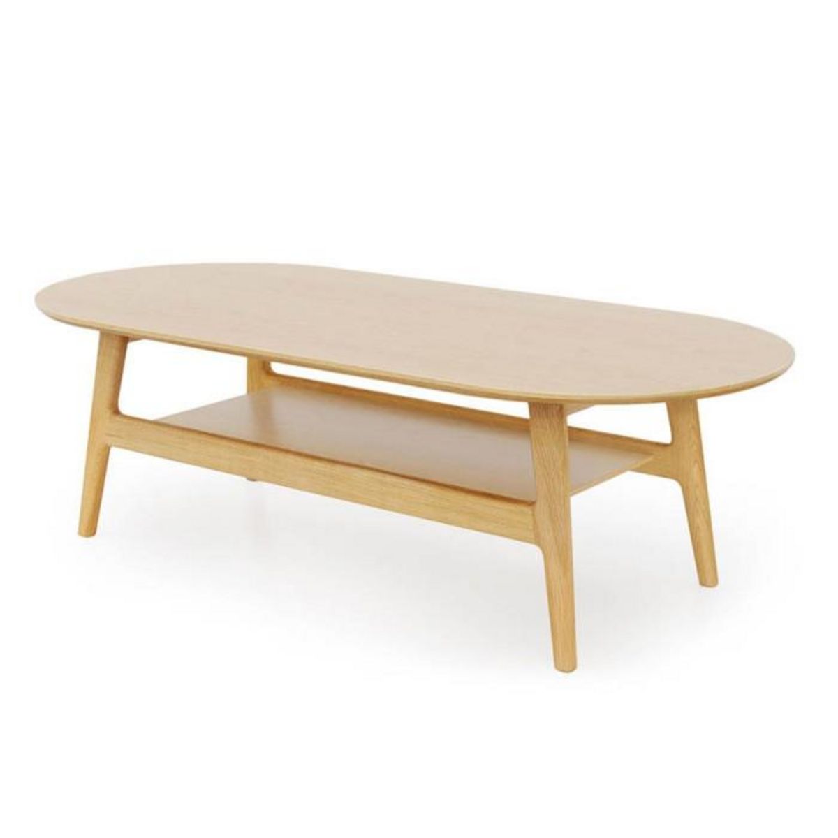 Paris Prix Table Basse en Bois  Courbée  130cm Chêne