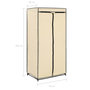 Voir la diapositive 6 : VIDAXL Garde-robe Creme 75x50x160 cm