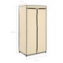 Voir la diapositive 6 : VIDAXL Garde-robe Creme 75x50x160 cm