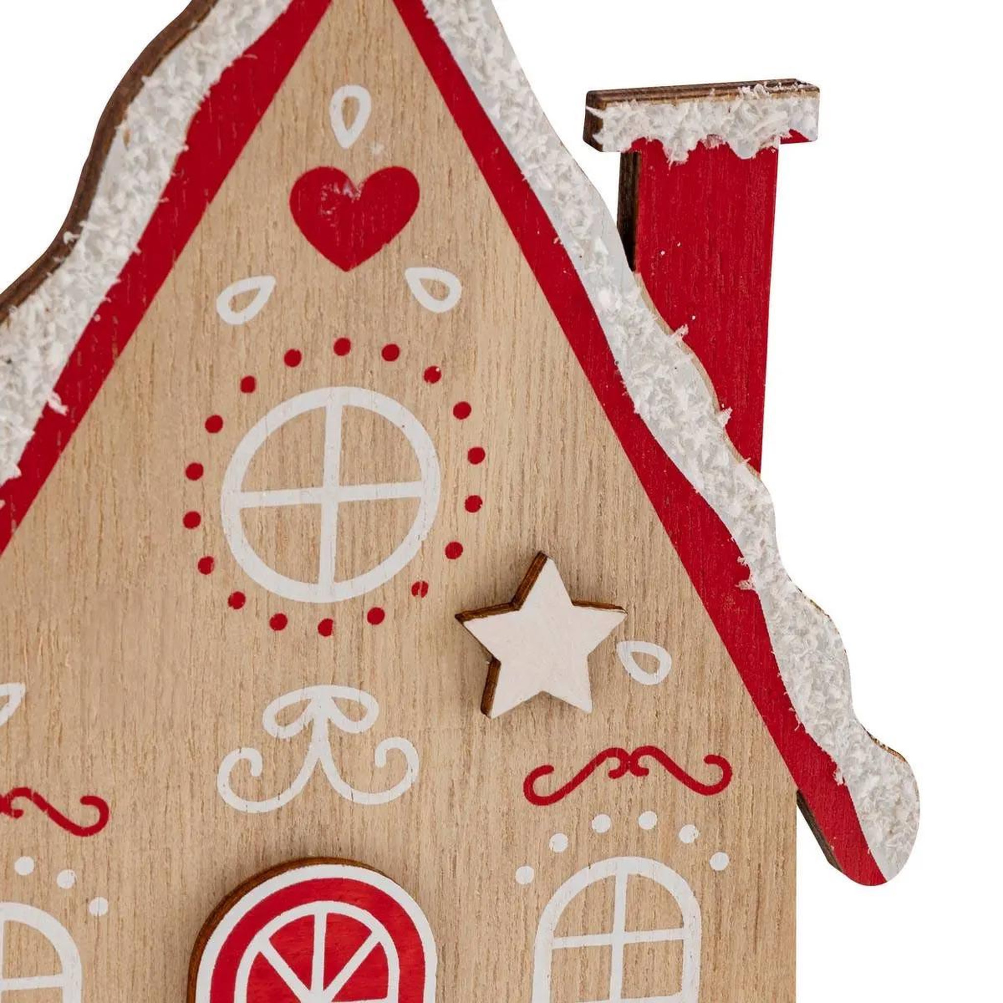 Voir la diapositive 2 : ATMOSPHERA Sujet de noël maison  biscuit  14cm beige