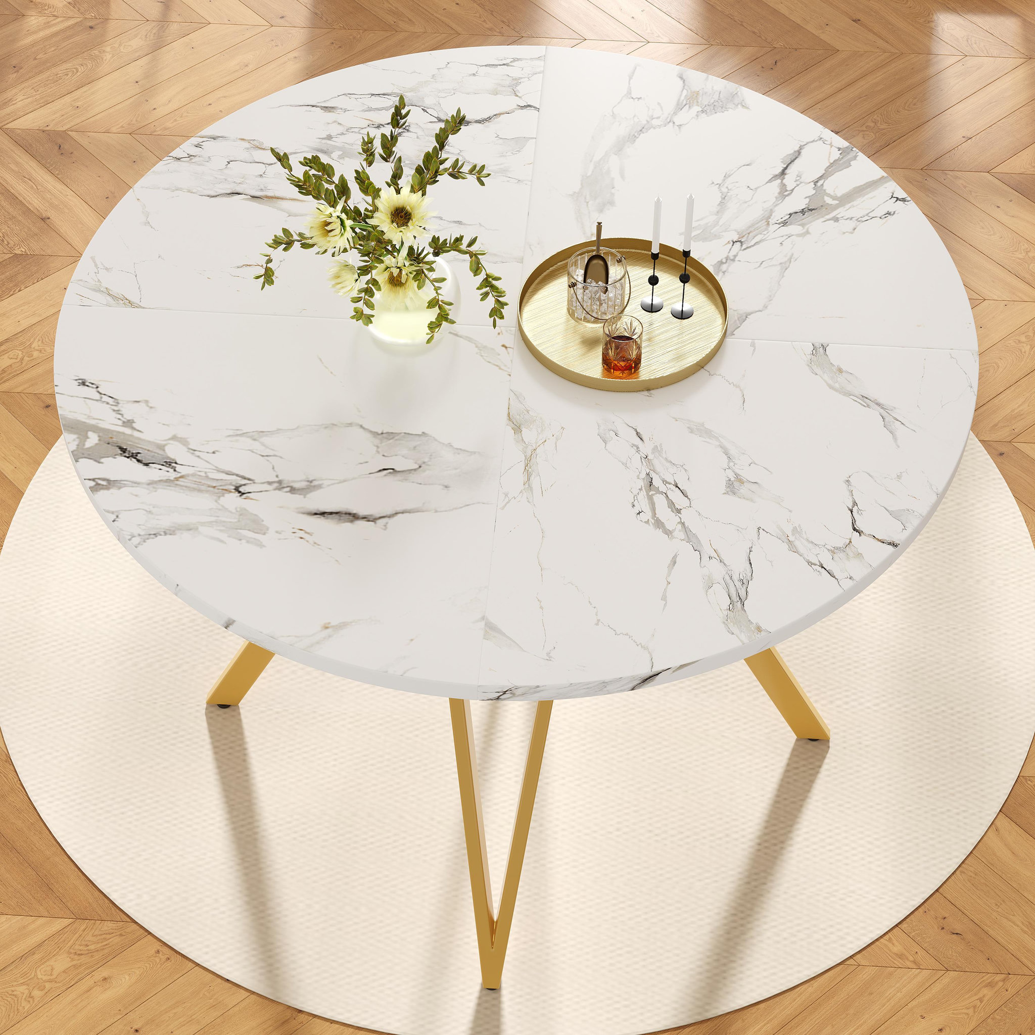 Voir la diapositive 4 : MERAX Table à manger ronde
