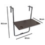 Voir la diapositive 4 : Habitat et Jardin Table de balcon suspendu pliable  - 60 x 56 x 83.5cm
