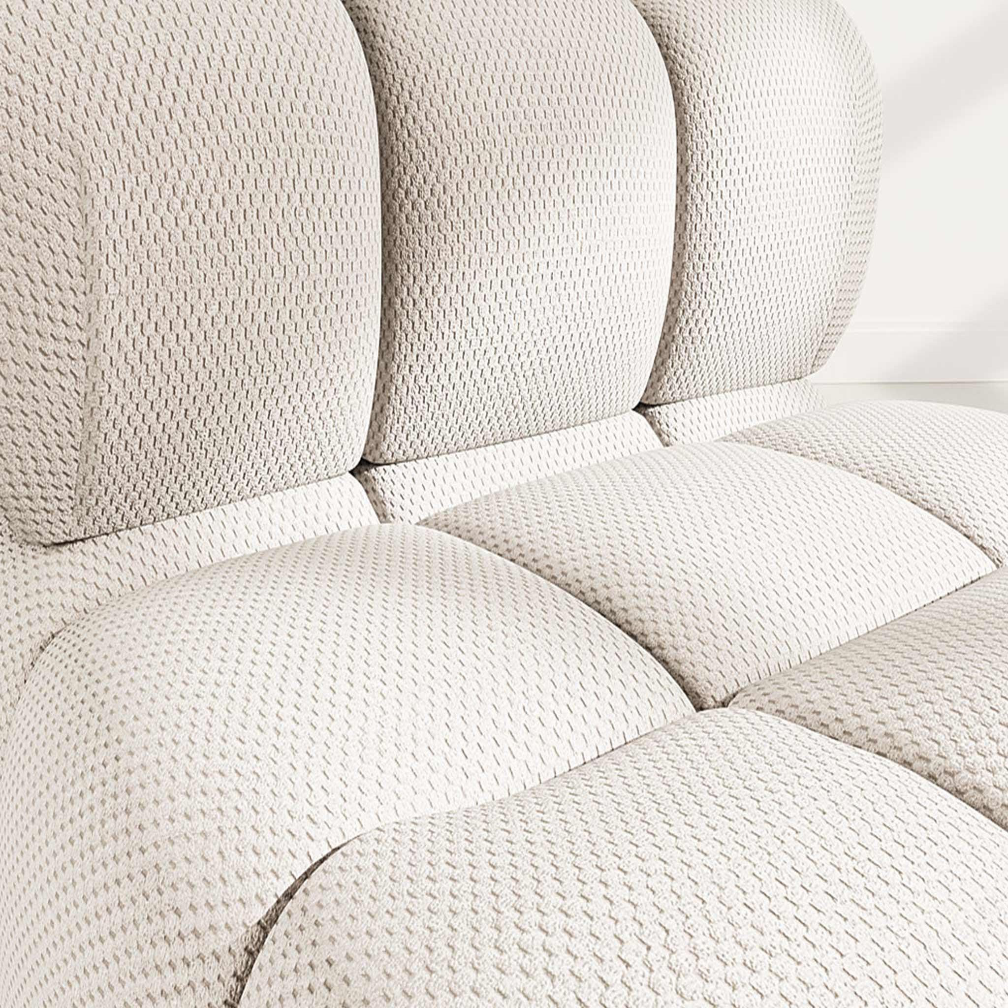 Voir la diapositive 3 : BEST MOBILIER Ruby - module d'assise en velours texturé