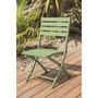 Voir la diapositive 1 : DCB GARDEN Chaise de jardin pliante - Aluminium - Vert lagune - MARIUS