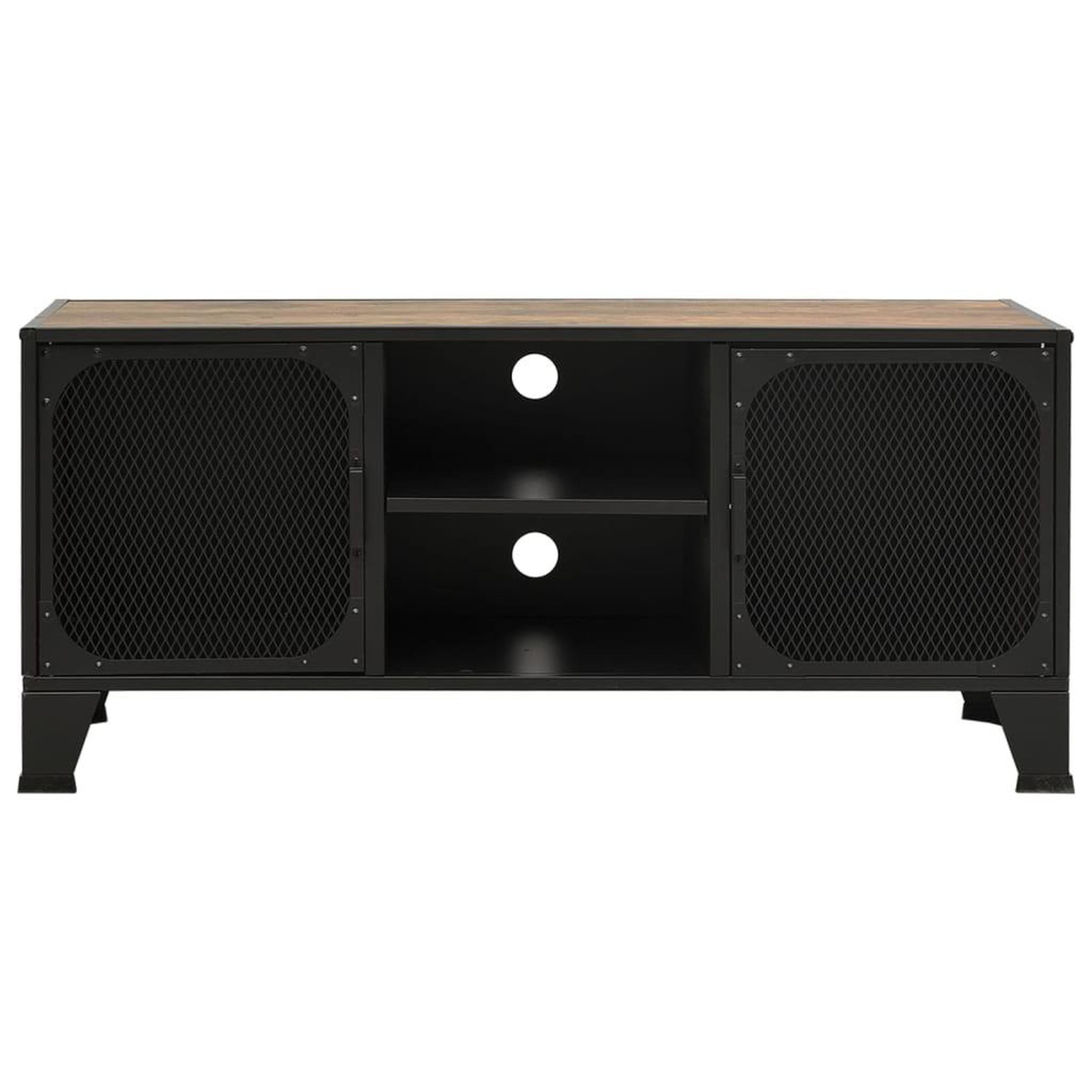 Voir la diapositive 3 : VIDAXL Meuble TV Marron rustique 105x36x47 cm Metal et MDF