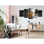 Voir la diapositive 2 : Paris Prix Tableau Imprimé 5 Panneaux  Leopard Lying Wide Grey