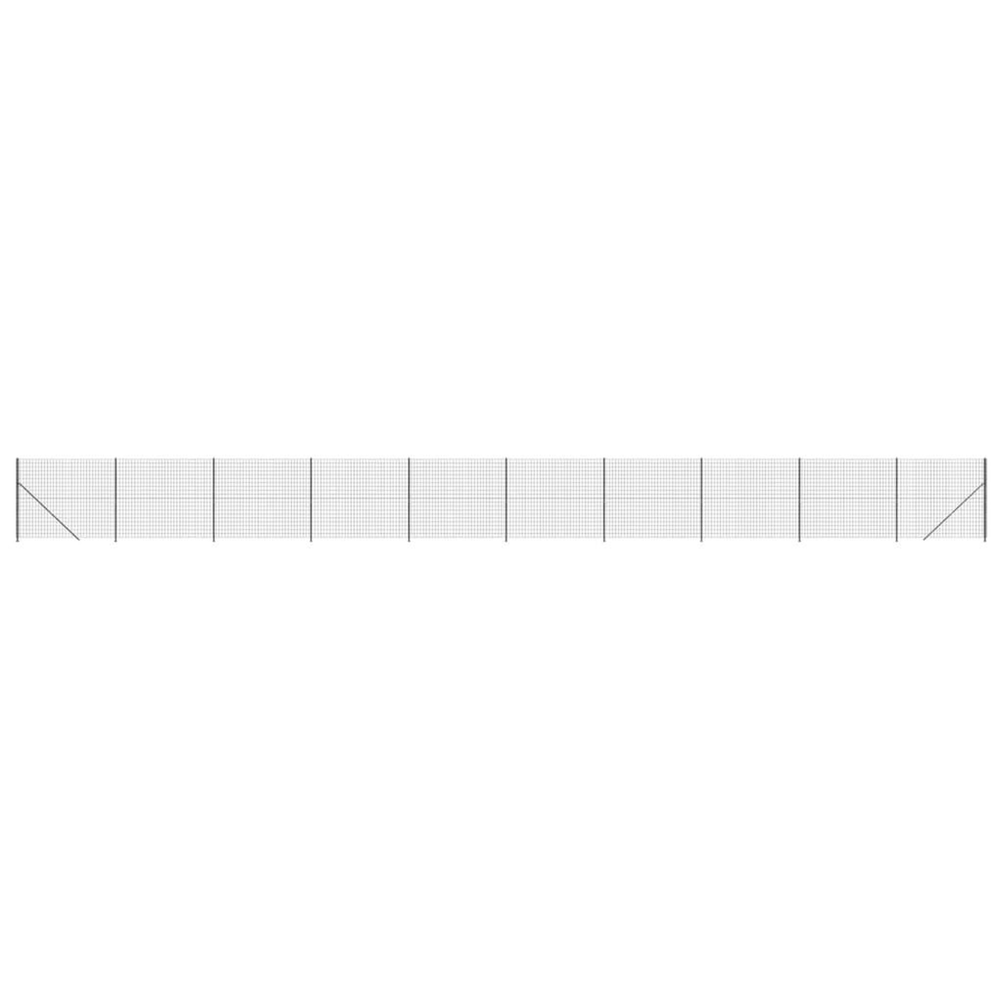 Voir la diapositive 2 : VIDAXL Cloture en treillis metallique avec bride anthracite 2x25 m