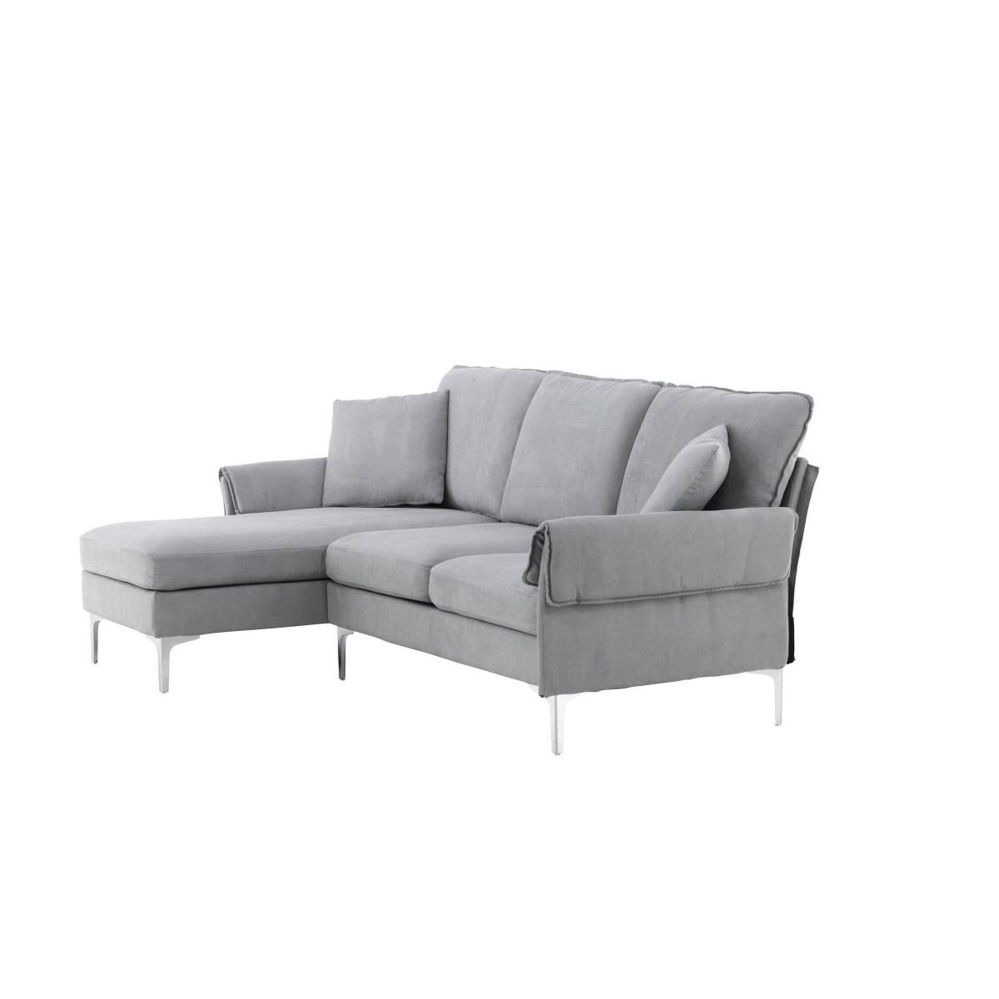 Voir la diapositive 6 : Paris Prix Canapé d'angle réversible  remis  241cm gris foncé