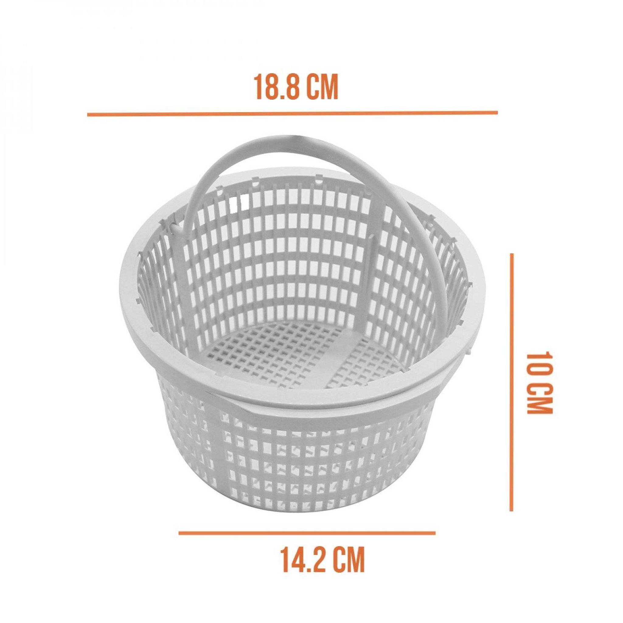 Voir la diapositive 2 : LINXOR Panier rond pour skimmer de piscine - Diam 18.8 cm - Blanc