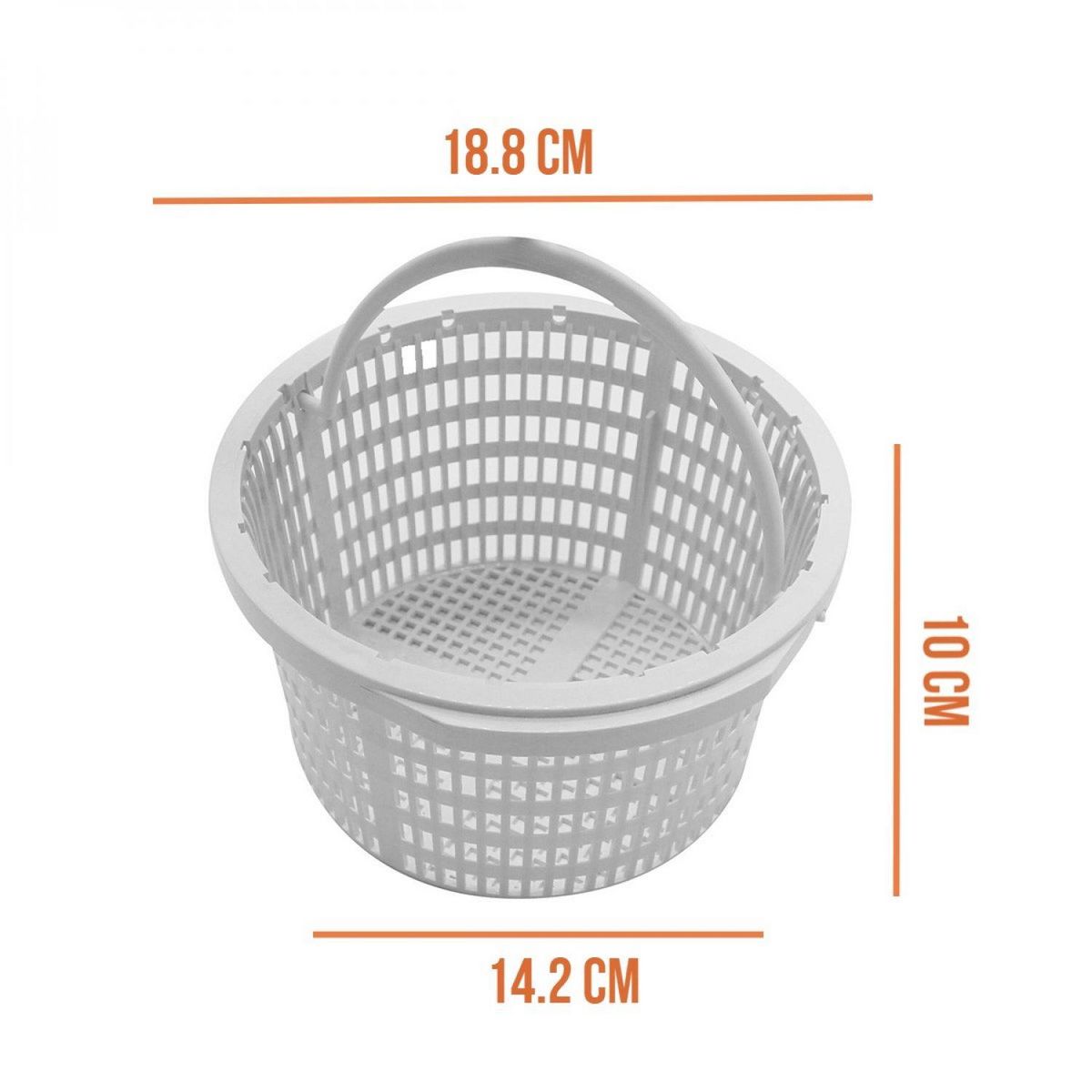 LINXOR Panier rond pour skimmer de piscine - Diam 18.8 cm - Blanc
