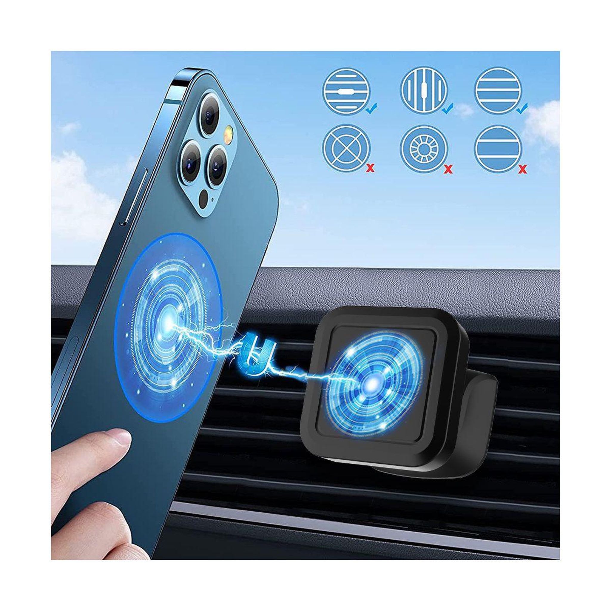 Voir la diapositive 3 : ESSENTIEL B Support smartphone magnétique pour Voiture
