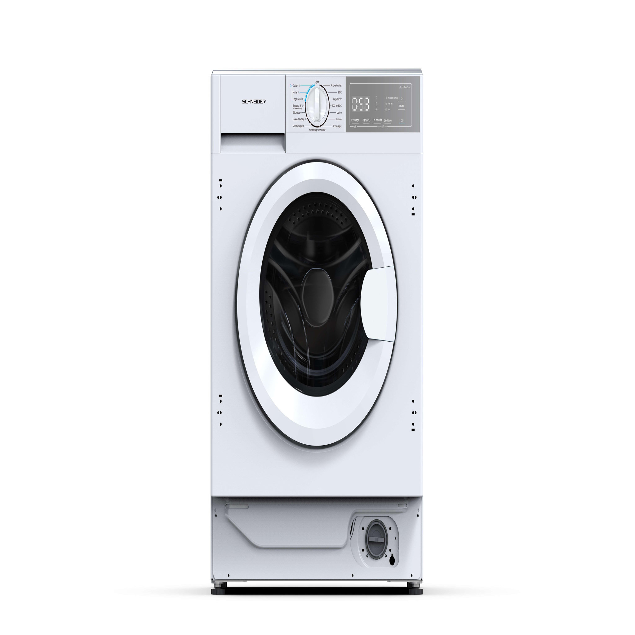 SCHNEIDER Lavante-séchante intégrable 8kg Blanc - SCWDI8614-WB