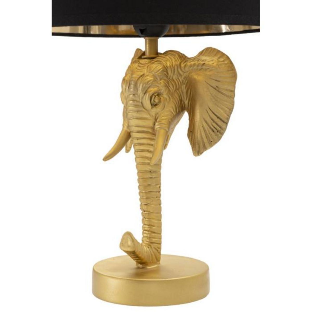 Paris Prix Lampe à Poser Design  Elephant  43cm Or & Noir