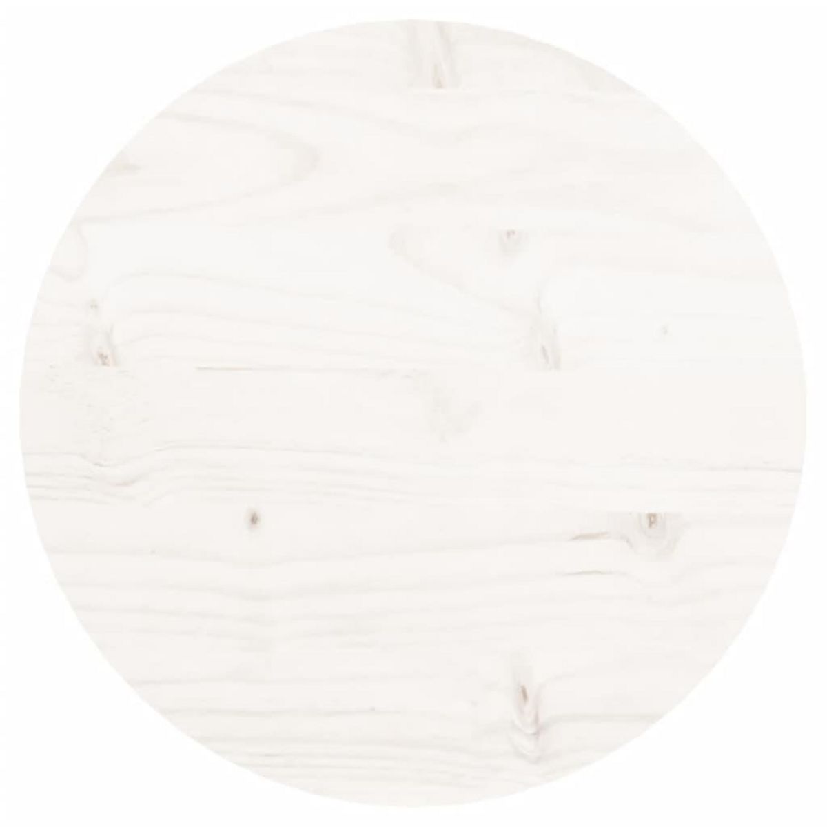 VIDAXL Dessus de table rond blanc Ø30x3 cm bois de pin massif