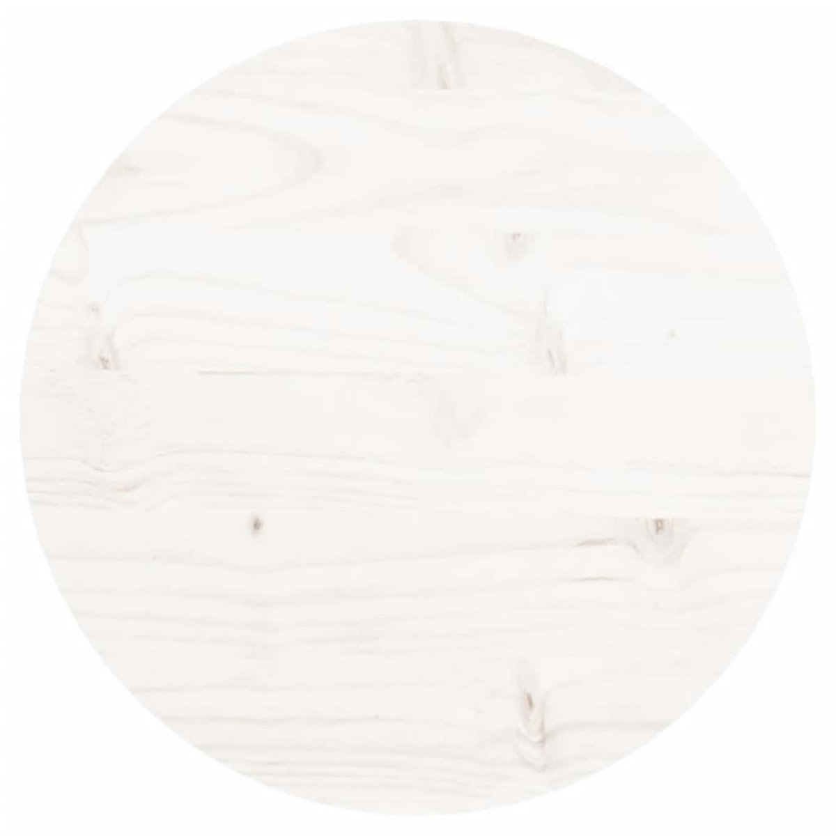 VIDAXL Dessus de table rond blanc Ø30x3 cm bois de pin massif