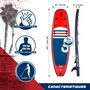 Voir la diapositive 3 : FUSION Paddle Gonflable VULK 9'8 - 299 x 81 x 13 cm - Stand Up Paddle avec pagaie, leash, pompe et sac de transport