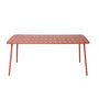 Voir la diapositive 1 : CONCEPT USINE Table salon de jardin repas 6 places 160x70cm terracotta BERGAME