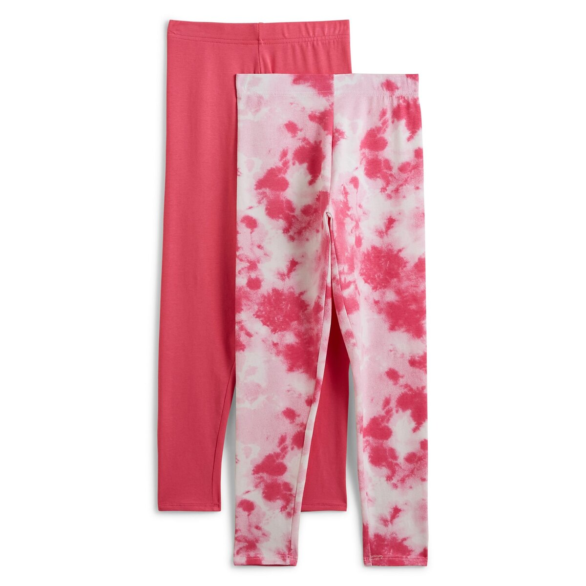 INEXTENSO Lot de 2 leggings tie and dye rose fille pas cher