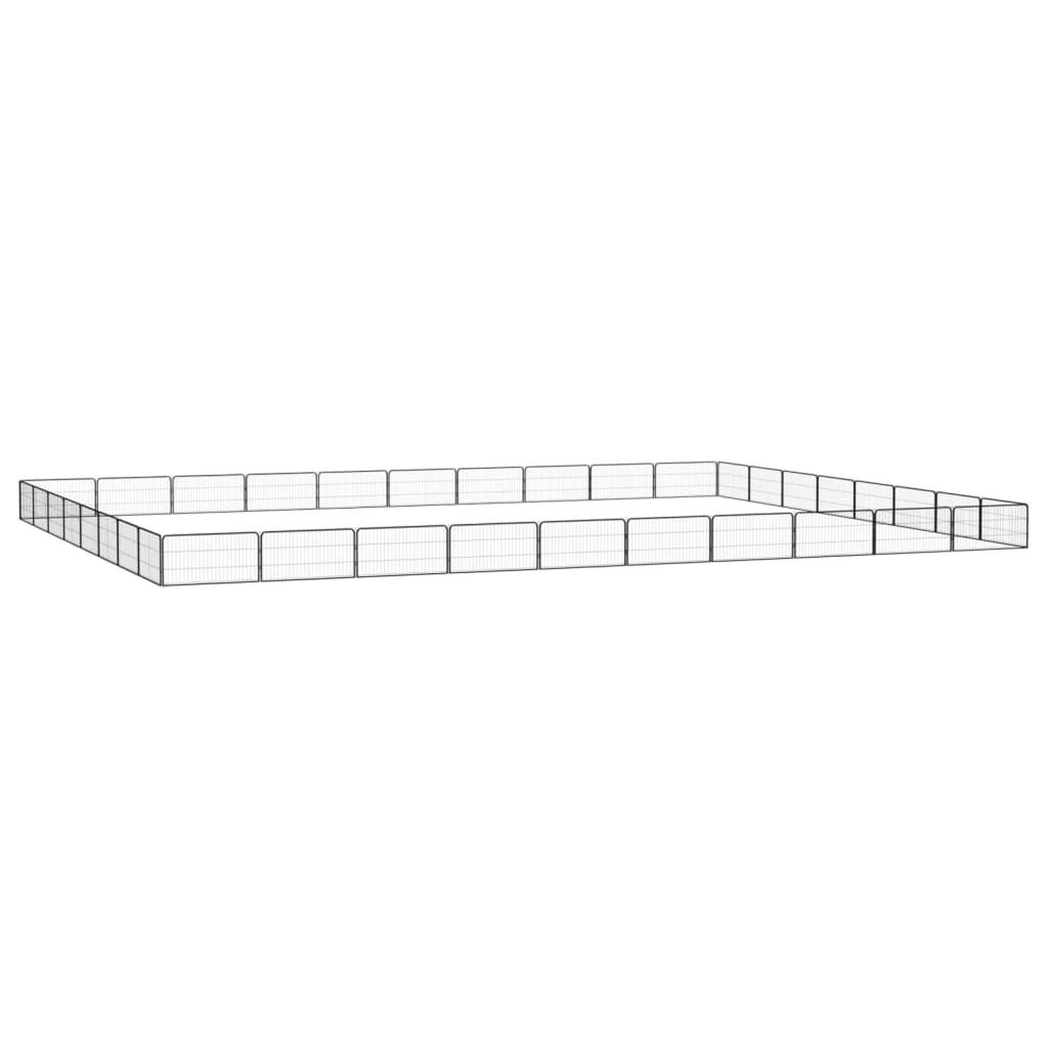 VIDAXL Parc pour chien 36panneaux Noir 100x50cm Acier enduit de poudre