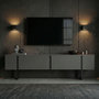 Voir la diapositive 3 : Habitat et Jardin Meuble TV en bois  Onera  - 180 x 30 x 50 cm - Anthracite / Noir