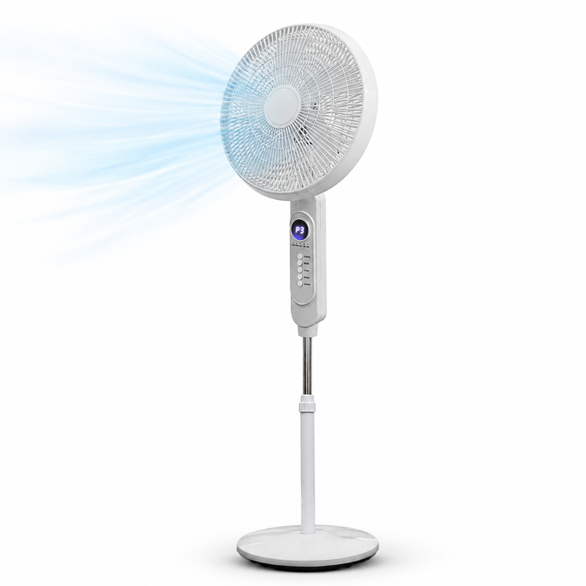 Ventilateur sur pied avec télécommande et écran led 40 cm – 45w