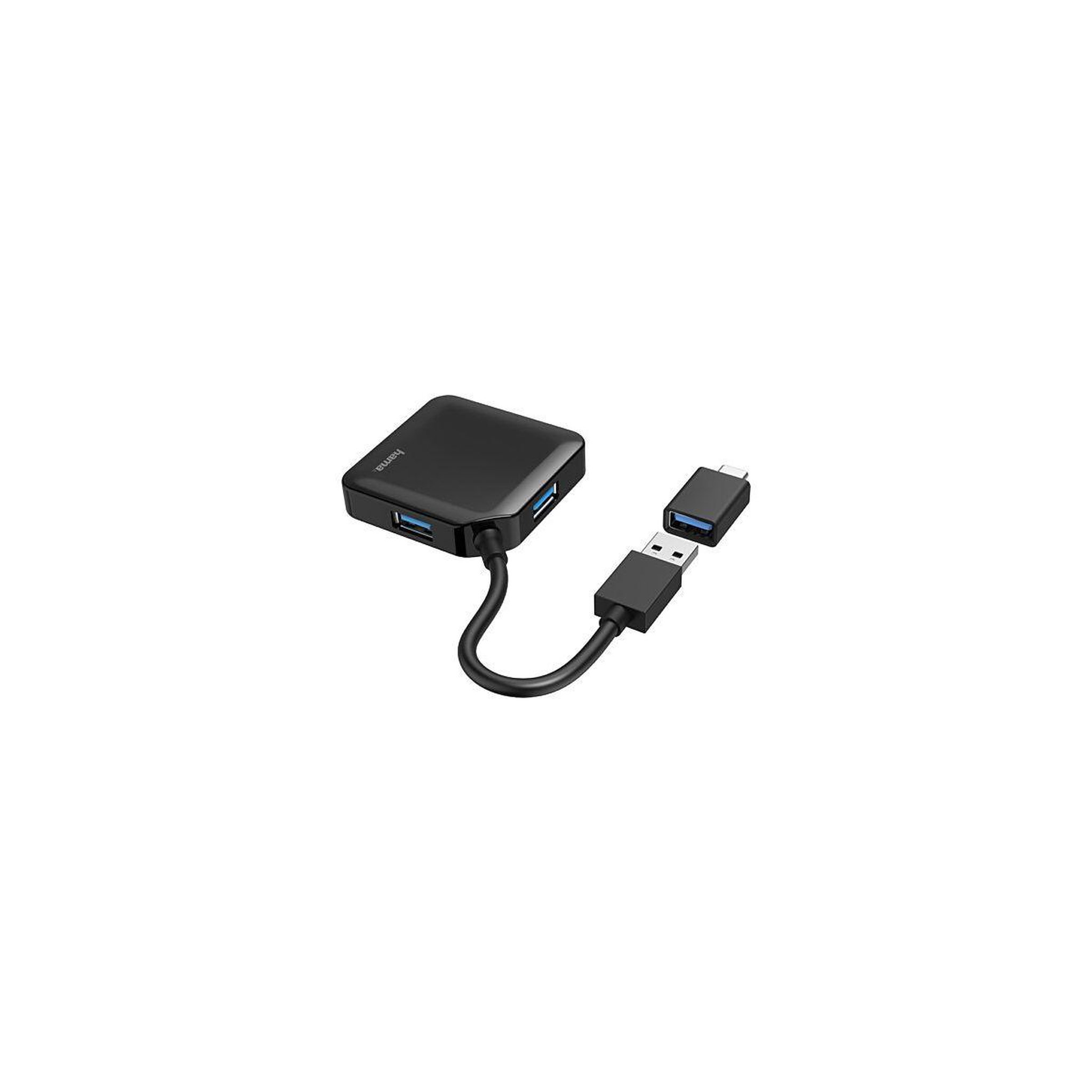 Voir la diapositive 2 : Hama Hub 4 ports usb-a 3.2 + adapt usb-c nr