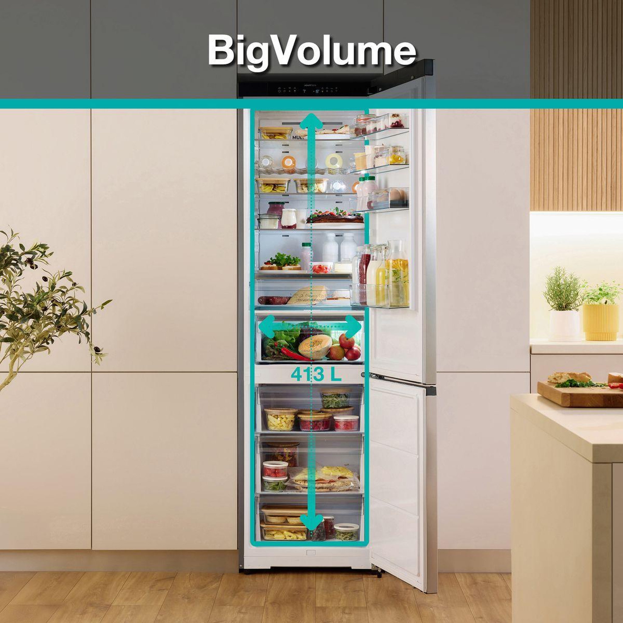 Voir la diapositive 4 : GORENJE Réfrigérateur combiné nrb620c61x4wfe