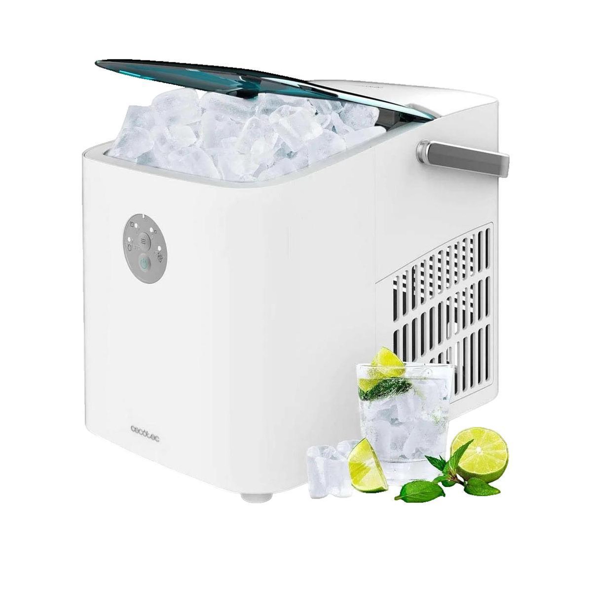 Voir la diapositive 3 : CECOTEC Machine à glaçons Cecotec Chillin' Ice 1200 Go 12 kg de glace en 24 heures blanc et bleu