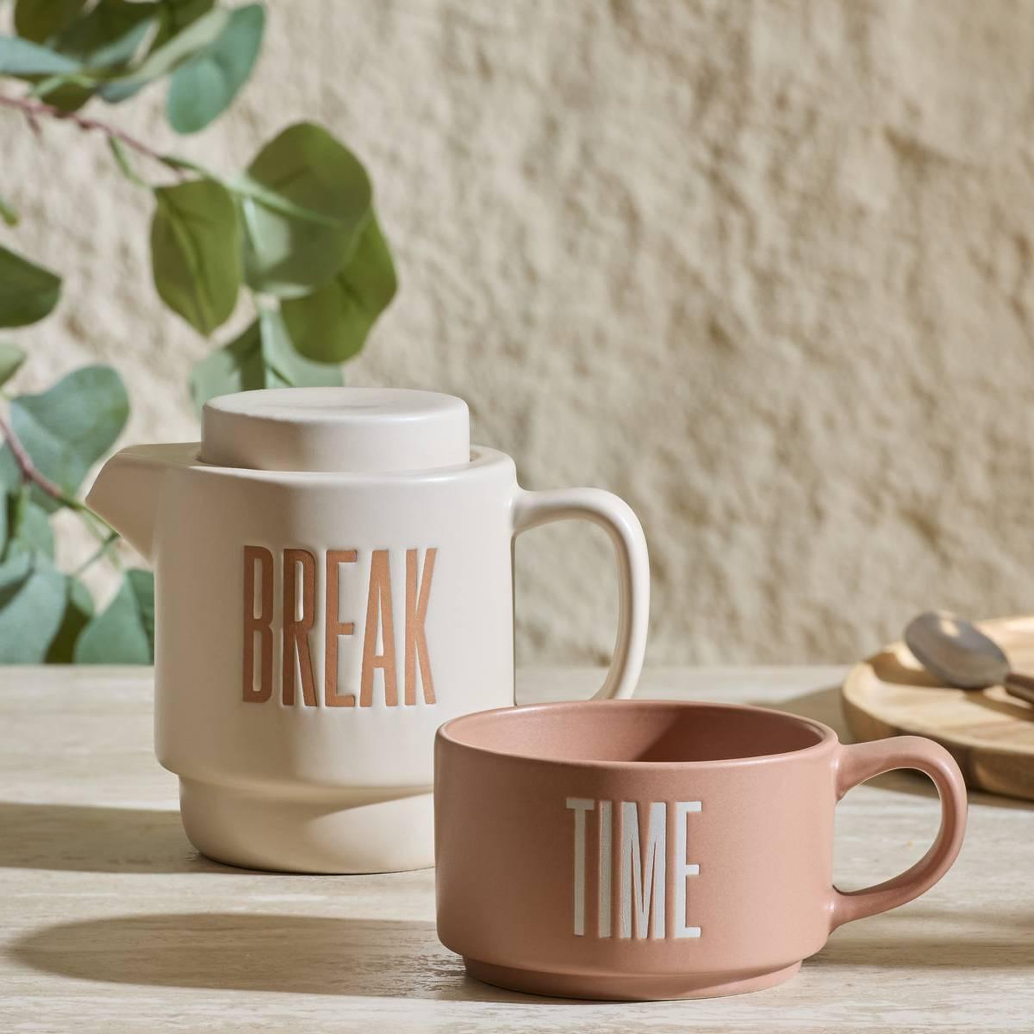 Voir la diapositive 6 : SECRET DE GOURMET Théière Solitaire en Grès  Break Time  45cl Beige