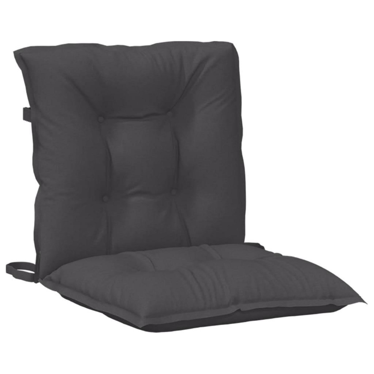 VIDAXL Coussins de chaise a dossier bas lot de 2 anthracite melange