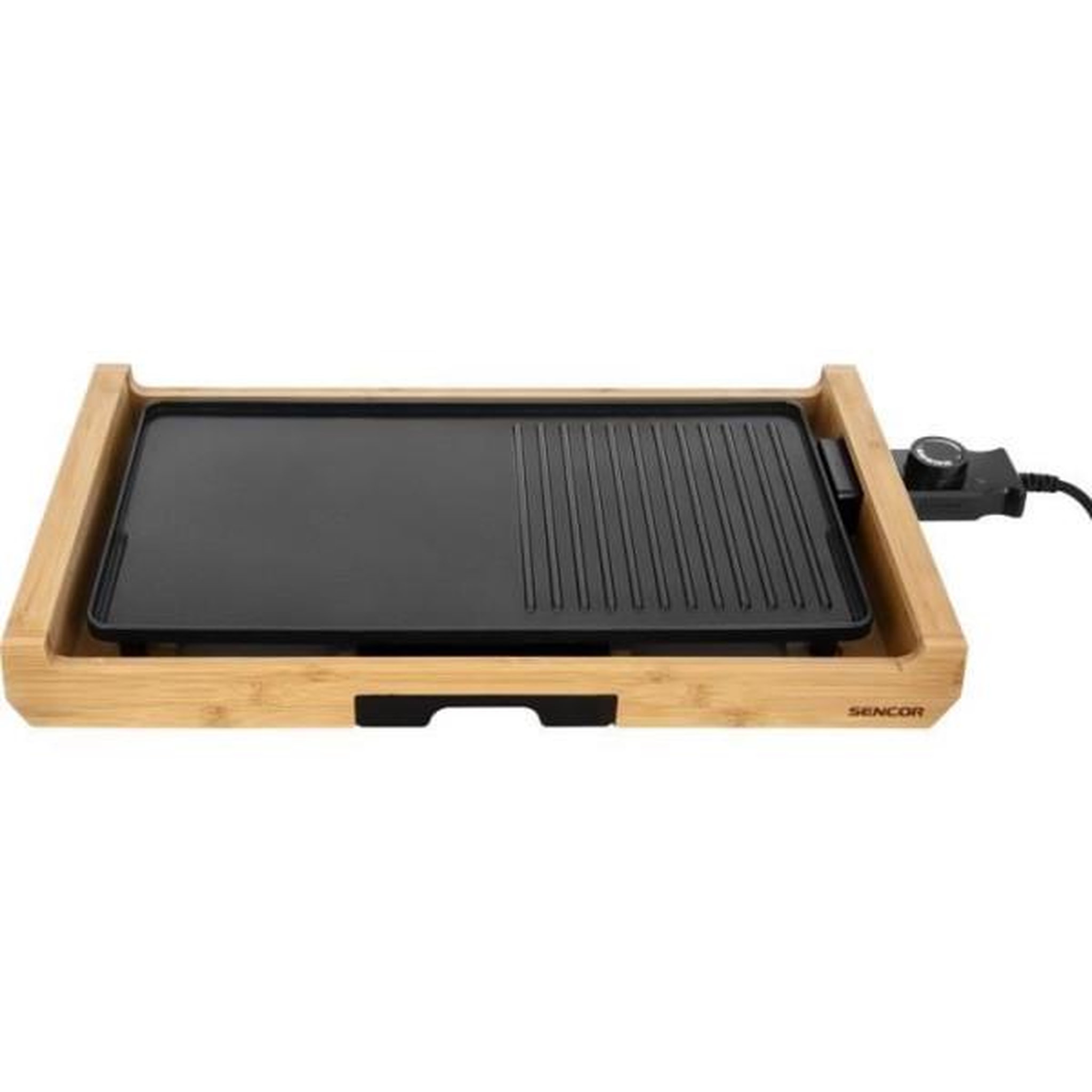 Voir la diapositive 2 : MARKET24 Grill électrique - SENCOR - SBG 206BK - 1800 W - Noir / Bambour