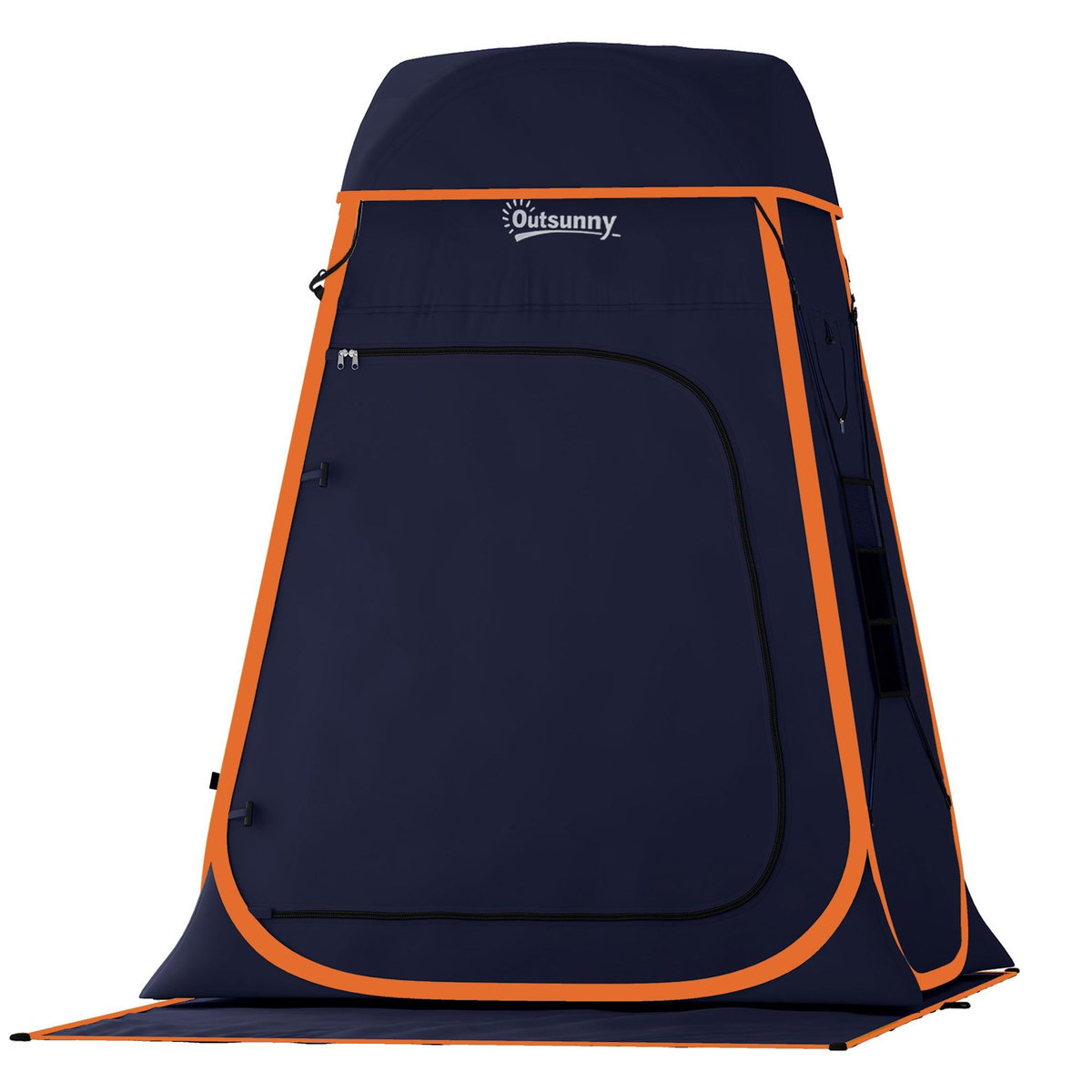 OUTSUNNY Tente de douche camping pop up toit amovible polyester bleu foncé